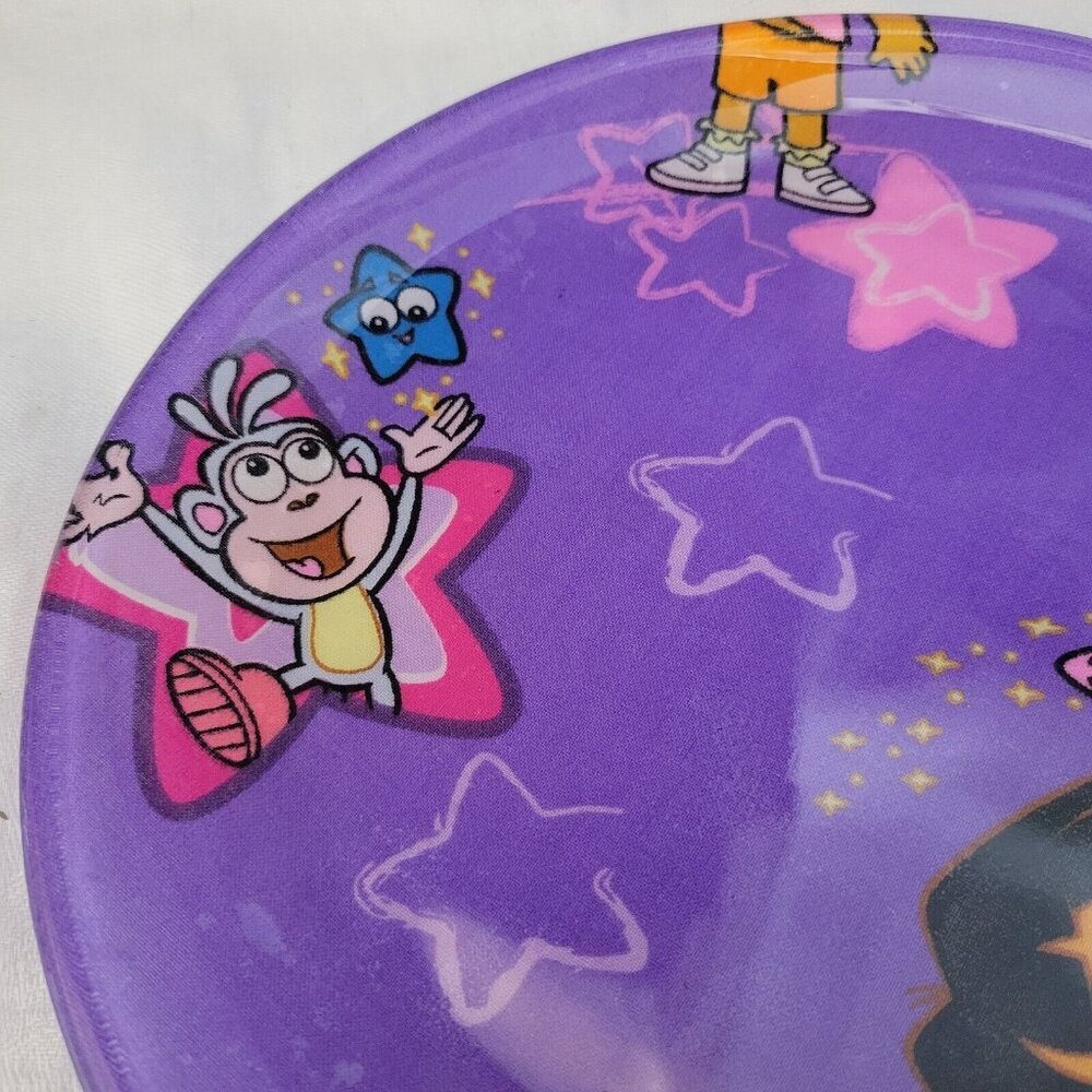 Dora The Explorer Glass Plate RARE kitchen cartoon kid's collectible 8" EUC - Picture 2 of 4